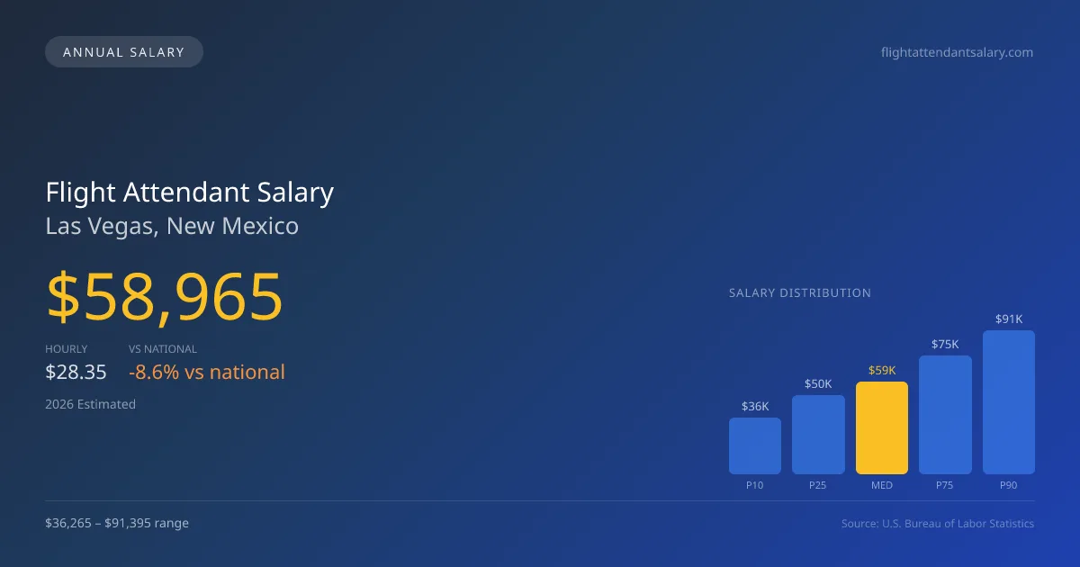 Flight Attendant Salary in Las Vegas, NM โ 2026 est., based on 2025 BLS